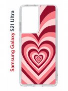 Чехол-накладка Samsung Galaxy S21 Ultra (594675) Kruche PRINT Сердце
