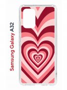 Чехол-накладка Samsung Galaxy A32 4G Kruche Print Сердце