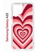 Чехол-накладка Samsung Galaxy A22/M22/M32 Kruche Print Сердце