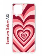 Чехол-накладка Samsung Galaxy A12/M12 Kruche Print Сердце