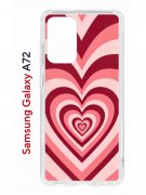 Чехол-накладка Samsung Galaxy A72 (598893) Kruche PRINT Сердце