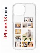 Чехол-накладка iPhone 13 mini Kruche Print Коты-Мемы