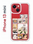 Чехол-накладка iPhone 13 mini Kruche Print Коты-Мемы