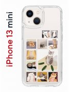 Чехол-накладка iPhone 13 mini Kruche Print Коты-Мемы