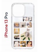 Чехол-накладка iPhone 13 Pro Kruche Print Коты-Мемы