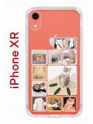Чехол-накладка Apple iPhone XR (580656) Kruche PRINT Коты-Мемы