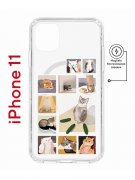 Чехол-накладка iPhone 11 Kruche Magnet Print Коты-Мемы