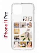 Чехол-накладка iPhone 11 Pro Kruche Print Коты-Мемы