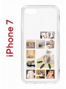 Чехол-накладка iPhone 7/8/SE (2020)/SE (2022) Kruche Print Коты-Мемы