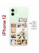 Чехол-накладка iPhone 12 (610568) Kruche Print Коты-Мемы