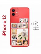 Чехол-накладка iPhone 12 (610568) Kruche Print Коты-Мемы