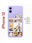 Чехол-накладка iPhone 12 (610568) Kruche Print Коты-Мемы