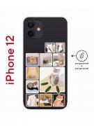Чехол-накладка iPhone 12 (610568) Kruche Print Коты-Мемы