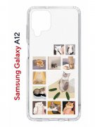 Чехол-накладка Samsung Galaxy A12/M12 Kruche Print Коты-Мемы