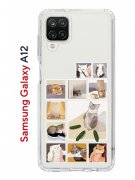 Чехол-накладка Samsung Galaxy A12/M12 Kruche Print Коты-Мемы