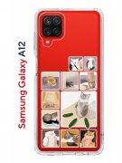 Чехол-накладка Samsung Galaxy A12/M12 Kruche Print Коты-Мемы