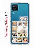 Чехол-накладка Samsung Galaxy A12/M12 Kruche Print Коты-Мемы