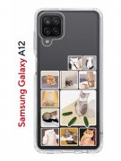 Чехол-накладка Samsung Galaxy A12/M12 Kruche Print Коты-Мемы