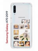 Чехол-накладка Samsung Galaxy A70 2019 (580673) Kruche PRINT Коты-Мемы