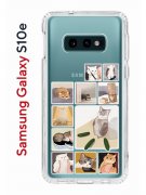 Чехол-накладка Samsung Galaxy S10e Kruche Print Коты-Мемы