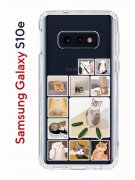 Чехол-накладка Samsung Galaxy S10e Kruche Print Коты-Мемы