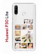 Чехол-накладка Huawei P30 Lite/Honor 20S/Honor 20 Lite/Nova 4e Kruche Print Коты-Мемы