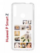 Чехол-накладка Huawei P Smart Z (588928) Kruche PRINT Коты-Мемы