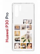 Чехол-накладка Huawei P30 Pro Kruche Print Коты-Мемы