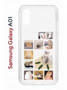 Чехол-накладка Samsung Galaxy A01/A015 (583858) Kruche PRINT Коты-Мемы