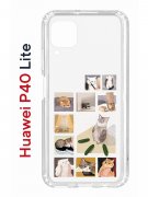 Чехол-накладка Huawei P40 Lite  (588940) Kruche PRINT Коты-Мемы