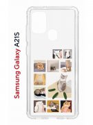 Чехол-накладка Samsung Galaxy A21S (587676) Kruche PRINT Коты-Мемы