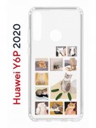 Чехол-накладка Huawei Y6p 2020 (588946) Kruche PRINT Коты-Мемы