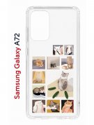 Чехол-накладка Samsung Galaxy A72 (598893) Kruche PRINT Коты-Мемы