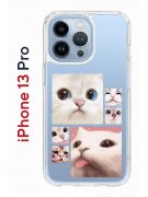 Чехол-накладка iPhone 13 Pro Kruche Print Коты