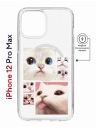 Чехол-накладка Apple iPhone 12 Pro Max (598885) Kruche PRINT Коты