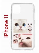 Чехол-накладка iPhone 11 Kruche Print Коты