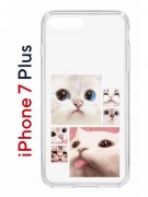 Чехол-накладка iPhone 7 Plus/8 Plus Kruche Print Коты