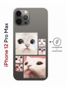 Чехол-накладка Apple iPhone 12 Pro Max (610560) Kruche PRINT Коты