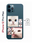 Чехол-накладка Apple iPhone 12 Pro Max (610560) Kruche PRINT Коты