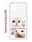 Чехол-накладка Samsung Galaxy A51 Kruche Print Коты