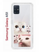 Чехол-накладка Samsung Galaxy A51 Kruche Print Коты