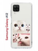 Чехол-накладка Samsung Galaxy A12/M12 Kruche Print Коты