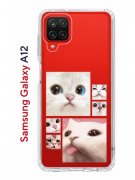 Чехол-накладка Samsung Galaxy A12/M12 Kruche Print Коты