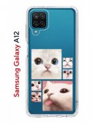 Чехол-накладка Samsung Galaxy A12/M12 Kruche Print Коты