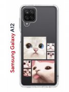 Чехол-накладка Samsung Galaxy A12/M12 Kruche Print Коты