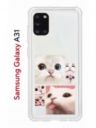 Чехол-накладка Samsung Galaxy A31 Kruche Print Коты