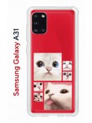 Чехол-накладка Samsung Galaxy A31 Kruche Print Коты