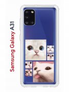 Чехол-накладка Samsung Galaxy A31 Kruche Print Коты