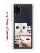 Чехол-накладка Samsung Galaxy A31 Kruche Print Коты