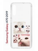 Чехол-накладка Samsung Galaxy A70 2019 (580673) Kruche PRINT Коты